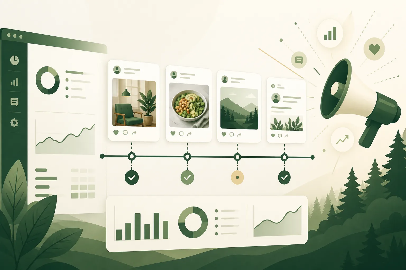 Illustration of Google Business Profile post frequency analytics
